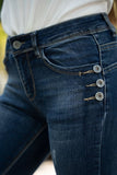V6 3 Button Pocket Detail Jeans