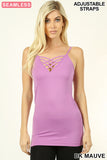 Plus Size Seamless Lattice Front Cami