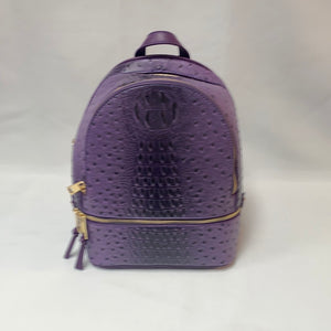 Ostrich Printed Backpack Purse