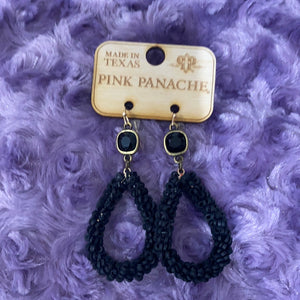 Black Teardrop Earrings