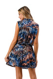 Snake Print Smocked Dress