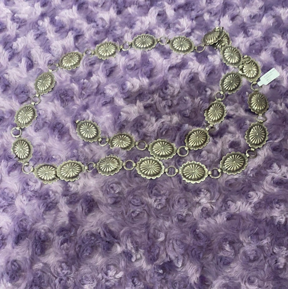Nickle Silver Medium Oval Concho Belt
