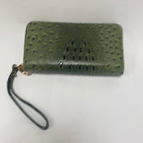 Ostrich Embossed Wallet/Wristlet
