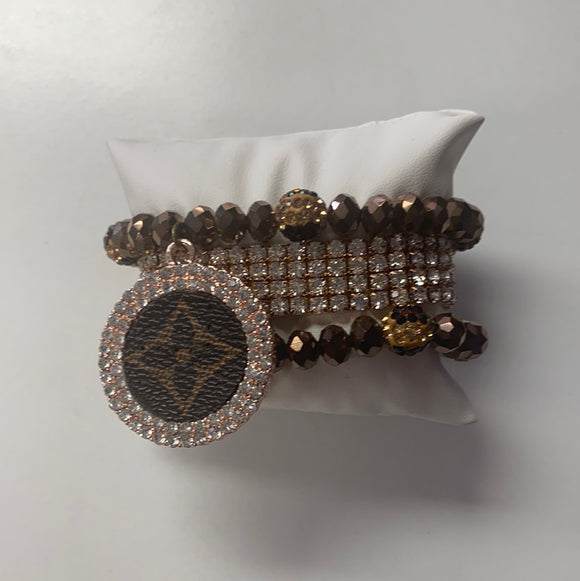 soK Upcycled Chocolate Bracelet Set