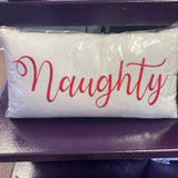 Naughty/Nice Pillow