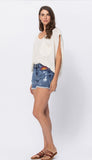 JB Hi-Rise Sun Embroidery Shorts