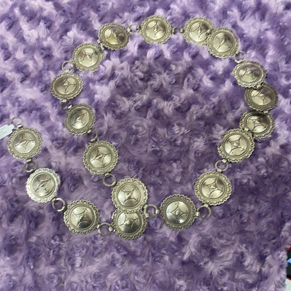 Nickle Silver Round Concho Belt