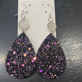 Glitter Teardrop Earrings