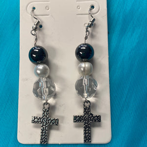Hanging Cross Earrings