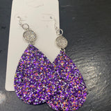 Glitter Teardrop Earrings