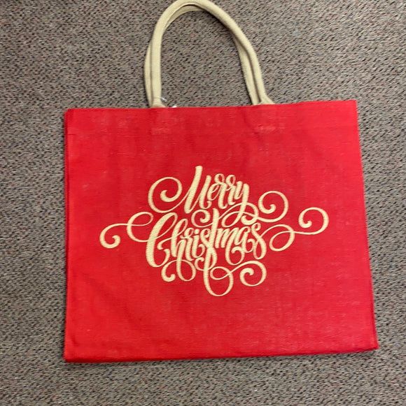Merry Christmas Script Carryall Tote