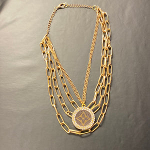 Upcycled Multi Chain Gold Necklace