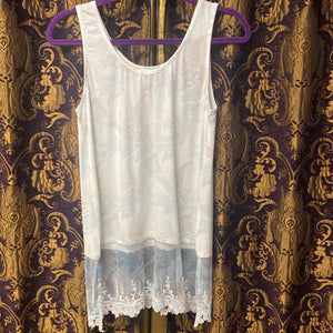 Ivory Tank with Lace Layer