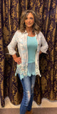 Mint Tank with Lace Layer
