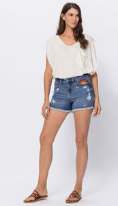 JB Hi-Rise Sun Embroidery Shorts