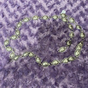Nickle Silver Small Oval Concho Belt