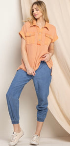 The Margo Top - Peach