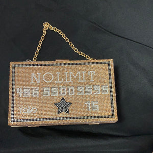 Embellished "No Limit" Handbag