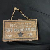 Embellished "No Limit" Handbag